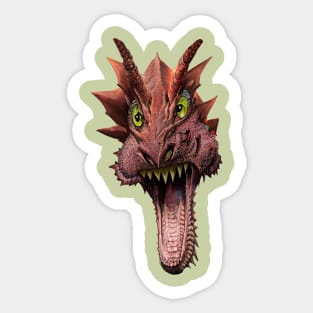 Crazy Dragon Vector Caricature Sticker